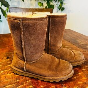 BearPaw Brown Shearling-Lined Boots